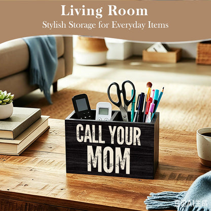 Zomhix Call Your Mom Black Pen Holder Desk Organizer