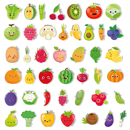 Fecheche Large Size Cute Fridge Magnets for Toddlers, Preschool Spelling Learning Education Refrigerador Magnetic Toy (Fruits Vegetables 43pcs)
