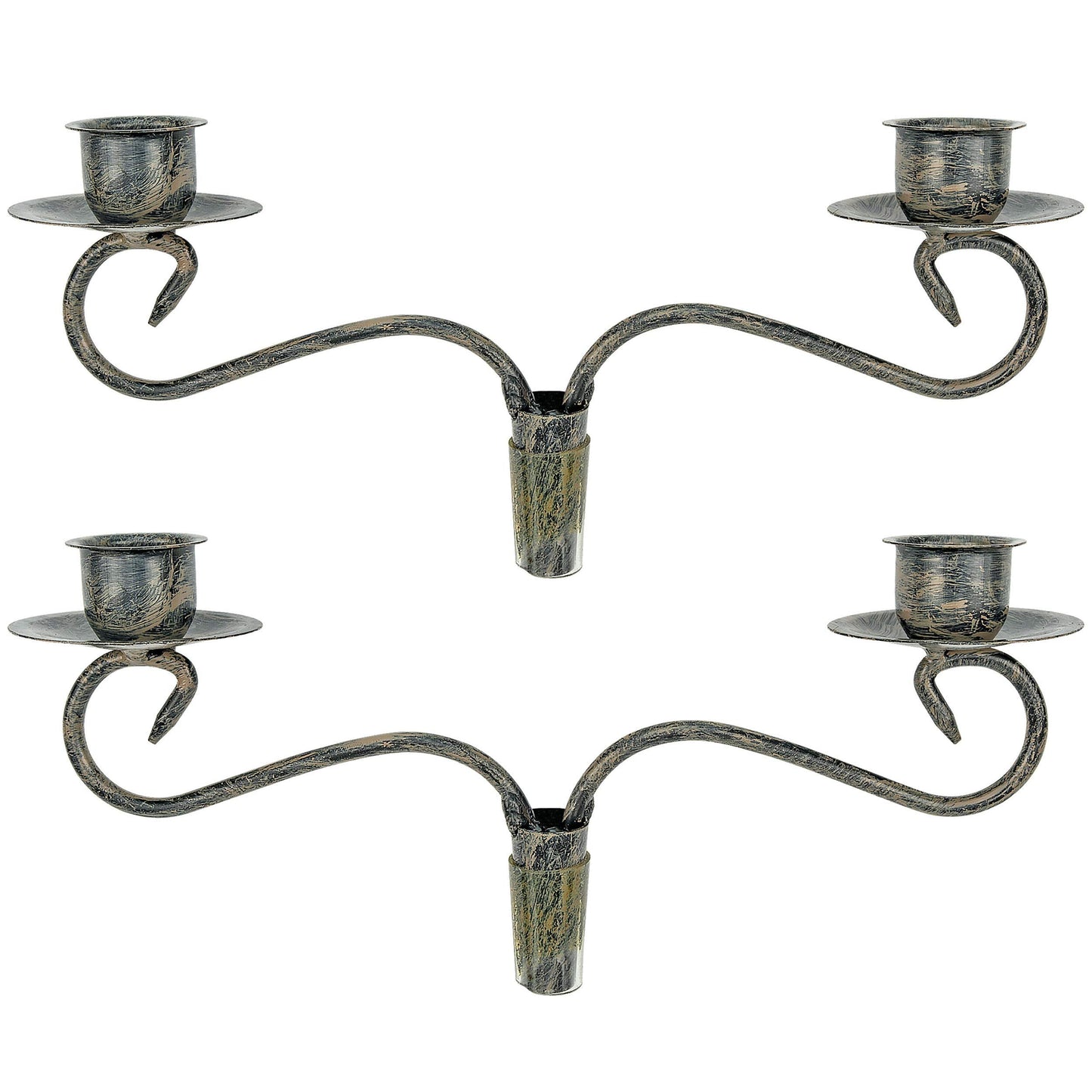 Wine Bottle Candle Holder Candelabra – 2 Candle Topper Set of 2 – Rustic Wine Bottle Decor for Table Centerpieces