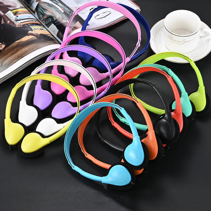 CN-Outlet 50 Pack Classroom Headphones Bulk for Kids School Class Set Headsets for Students Teens Toddler Children and Adults, Wholesale Wired Earphones-Upgrade (10 Mixed Colors, 50 Pack)
