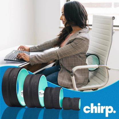 Chirp Wheel Foam Roller – Targeted Back & Neck Relief, Lumbar Spine Stretcher, Spinal Decompression Back Stretcher, Massage Roller with Density Foam for Physical Therapy, Supports 500lbs, 2-Inch Mint