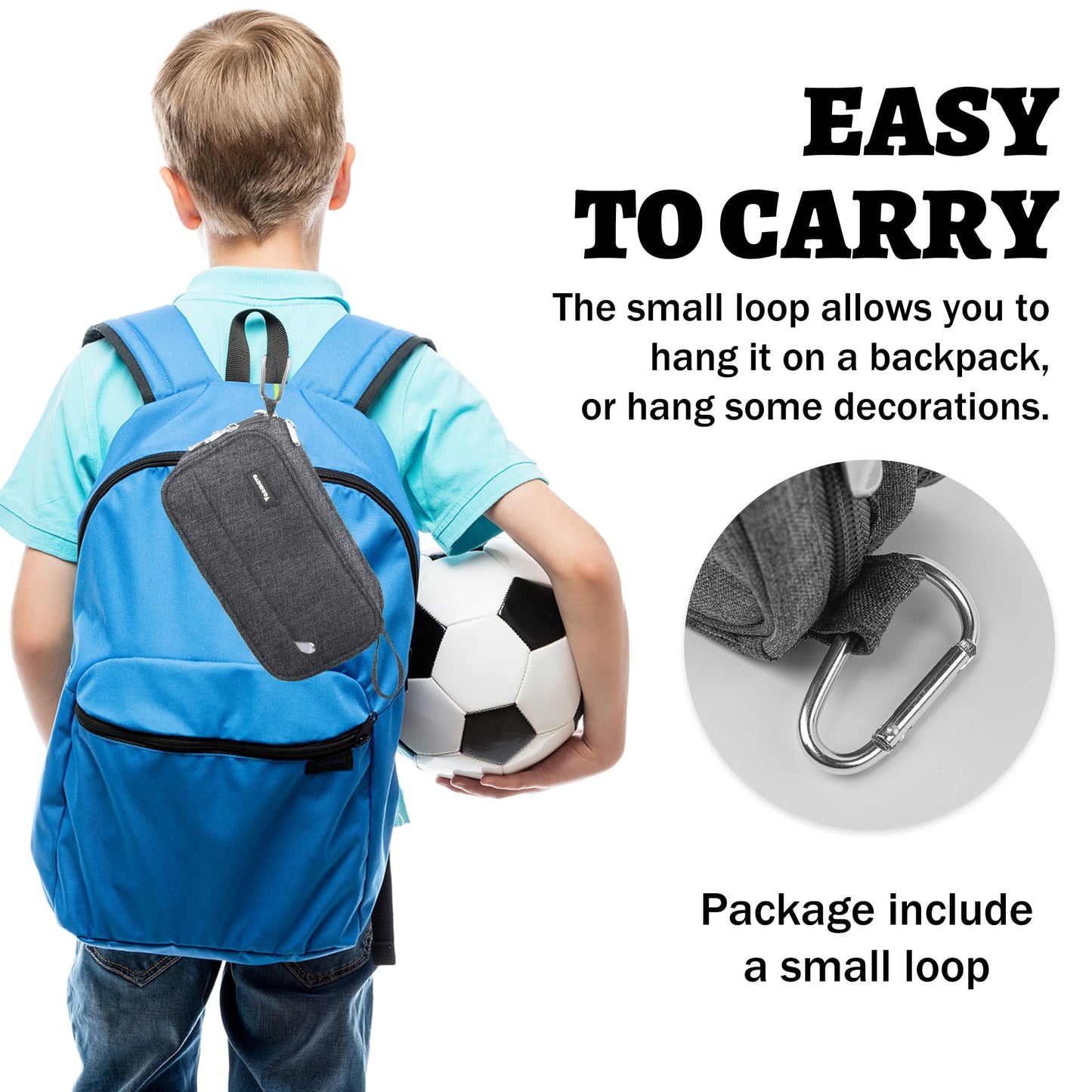 Pencil Case Big Capacity Pen Pouch Large Storage Holder Marker Pen Bag Durable 3 Compartment School Office Desk Organizer Portable Cute Zipper Stationery for Kids Teen Student Boys Girls Adults