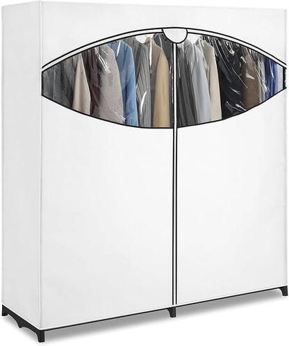 Whitmor 60-inch Extra-Wide Clothes Closet, 60” with White Cover