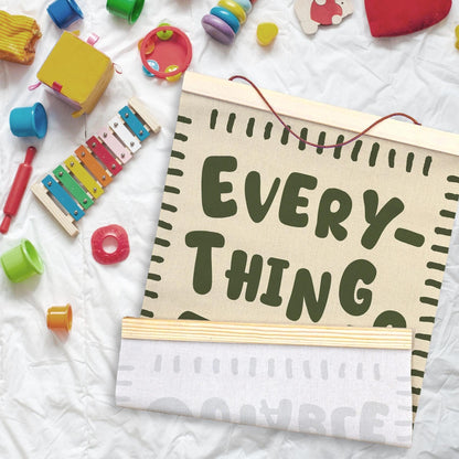LKETW Everything Is Figureoutable Inspirational Poster Hanger Frame 12x16 Inch, Positive Affirmations Wall Art Posters for Classroom, Motivational Hanging Banner Decor for Home Office Bedroom