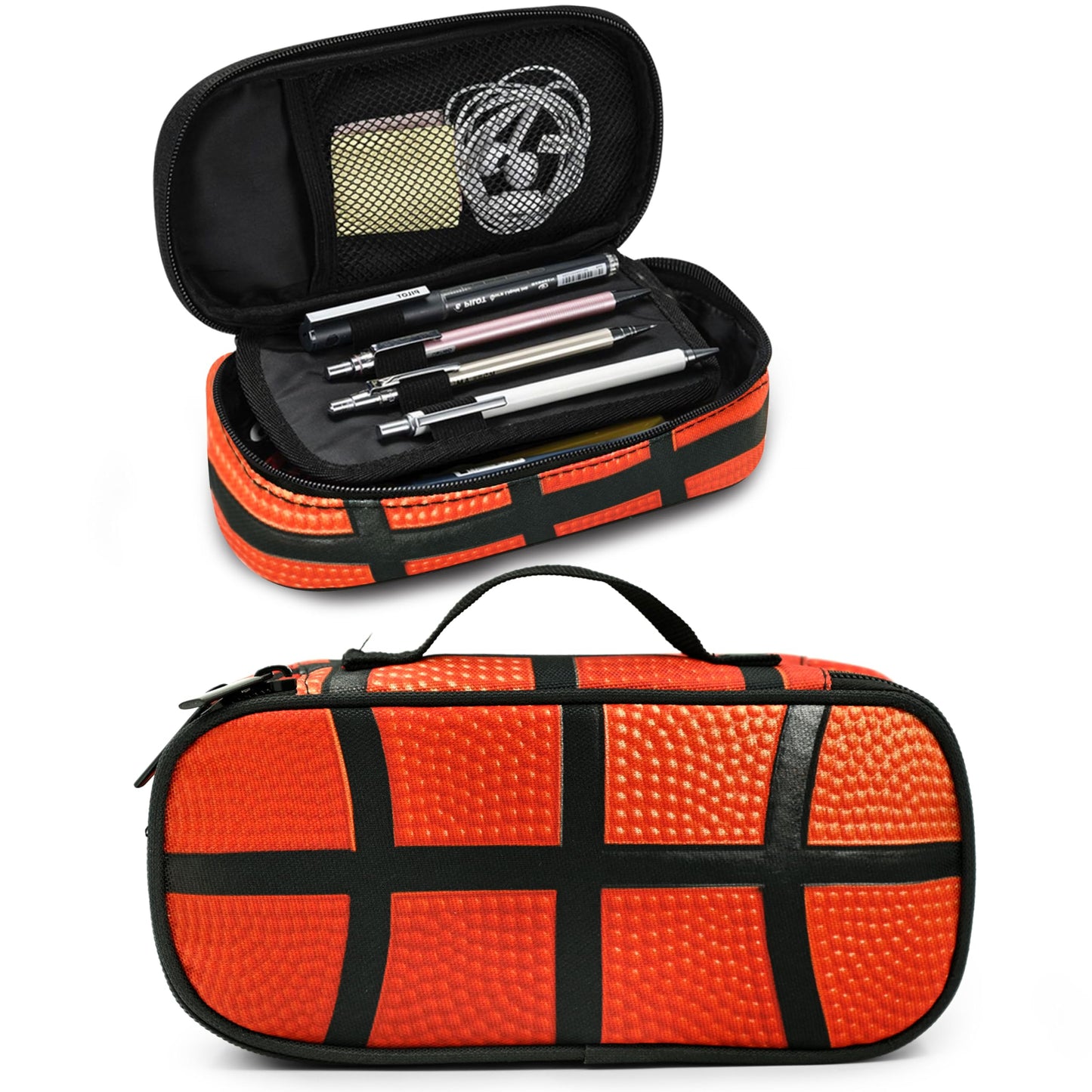 Droerfes Basketball Pencil Case Pencil Pouch Large Capacity Pen Bag School Office Organizer Stationery Storage Box For Girls Boys Teen Kids