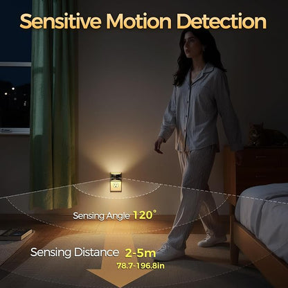 DORESshop LED Night Light[4 Pack], Night Lights Plug into Wall, 3 Color Temperatures Plug in Night Light with Motion Sensor, Dusk to Dawn Sensor, Nightlights for Adults, Bedroom, 3CCT