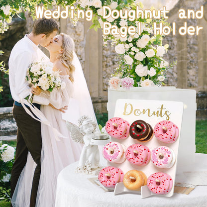 Could Spark Christmas Decor 3Pcs Donut Wall Display Stand Donut Board Doughnut Bar Display Donut Decor for Baby Showers Birthday Bridal Shower Wedding Party Treat