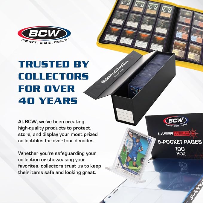 BCW 800ct Trading Card Storage Boxes - 3 Pack | Organizer for Sports Cards, MTG, Pokemon, and Card Games