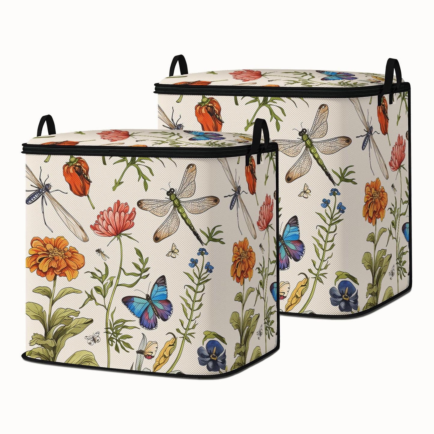 Dawuyu 2pcs storage bags for bedding,blanket organizer with zipper 95L