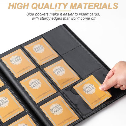 Card Binder 9 Pocket Storage 360 Card Binder,Trading Card Binder Senior and Sturdy Side-Loading Album,Intended For YuGiOh,MTG, TCG,Game Cards & Baseball Card Binde,(White）