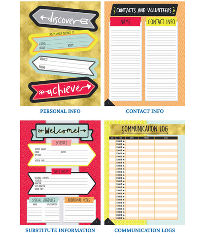 Carson Dellosa Aim High Teacher Planner 2026-2027, Undated 8" x 11" Lesson Plan Book With Stickers, Class Schedule and Weekly Calendar School Supplies, Classroom Must Haves and Homeschool Essentials