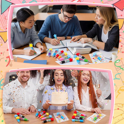 Resurhang 36 Set Back to School Gifts for Student Star 4-in-1 Ballpoint Pen with Motivational Card Clear Gift Bag Star Ballpoint Bulk for First Day of School Party Favor Teacher Rewards Event