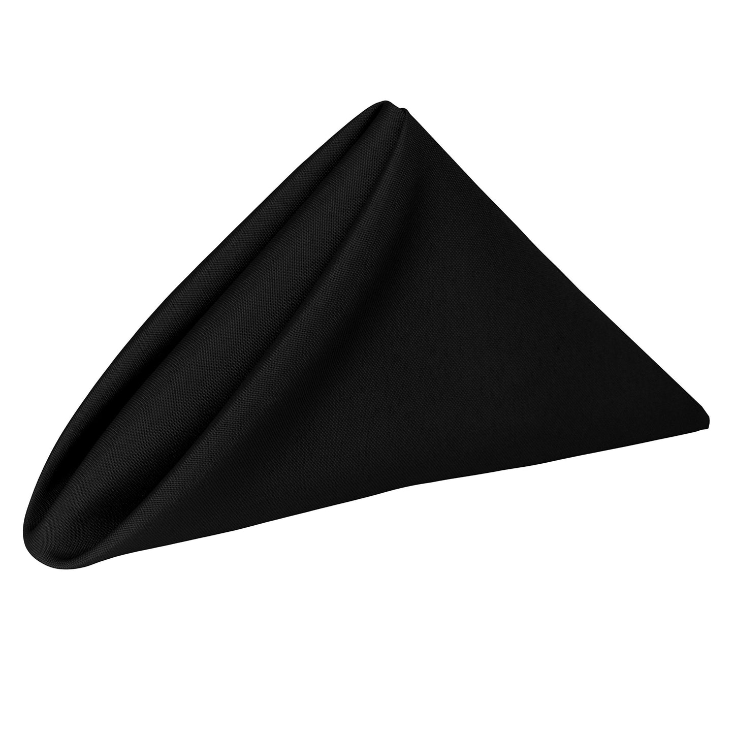Ultimate Textile Cloth Napkins Bulk Set 17x17in Polyester Washable Square Dinner Napkins for Wedding Party Events Machine Washable Stain Resistant - Black, 17" X 17" (Set of 12)