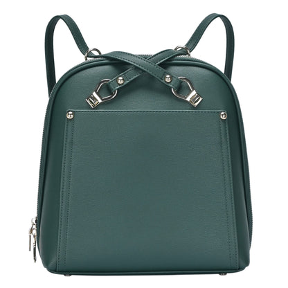 MMS Brands Miztique Daisy Convertible Backpack Purse for Women | Vegan Leather Shoulder Strap Bag or Convertible Backpack | (Emerald)