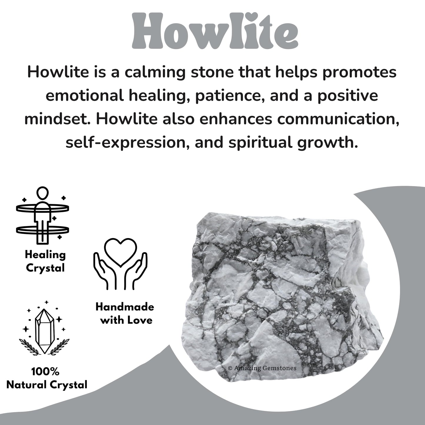 Amazing Gemstone 2 Pieces Howlite Raw Crystals and Healing Stones, Natural Rocks for Tumbling and DIY Raw Stones and Crystals