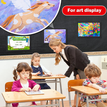 Miratino Bulletin Board Pin Board, 16 "x11 Black Linen Cork Boards for Walls, Wood Framed Display Bulletin Cork Picture Board for Office Room School Bedroom (2-Pack)
