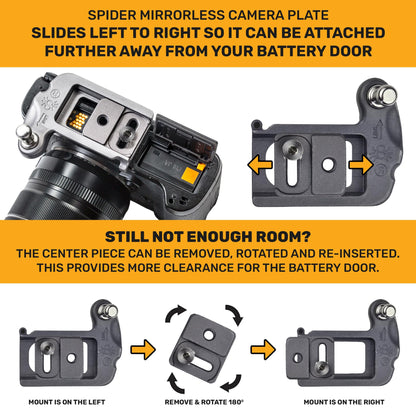 Spider Holster – Spider X Camera Holster Set for Carrying a Professional Mirrorless Camera with Included Clip-On Self-Locking Camera Holster – Compatible with Any Belt