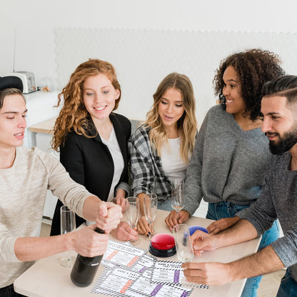Humyoun Halloween Party Friendly Feud Game with 2 Answer Buzzers, Team Building Feud Cards for Holiday Game Night Fun Trivia Quiz for Groups Office Class