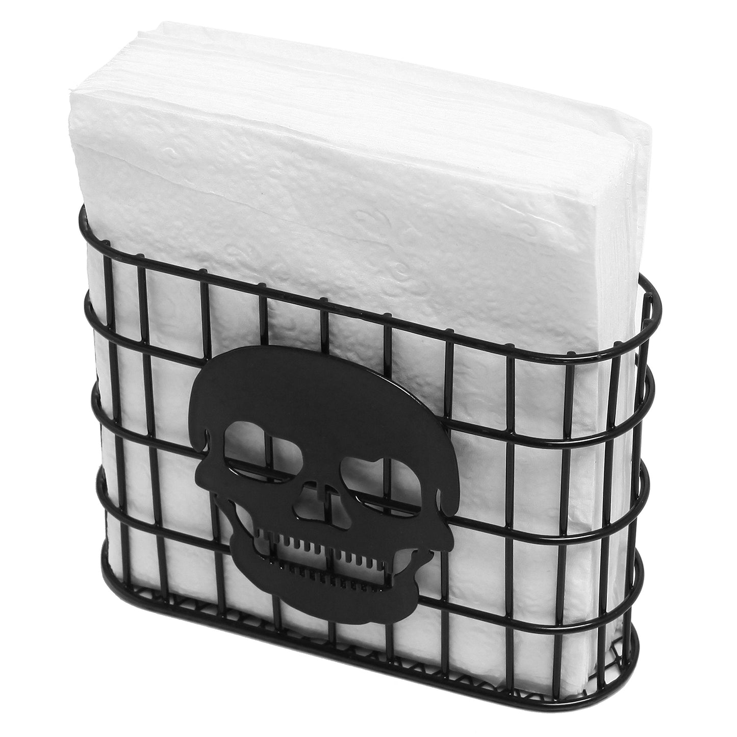 MyGift Modern Brass Tone Metal Wire Commercial Wall Mounted or Tabletop Paper Folded Towel Holder Dispenser Rack (Halloween)