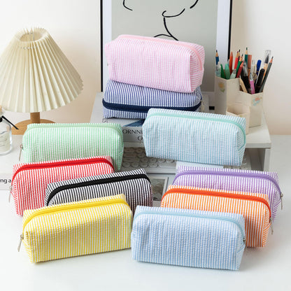 OZAOZ Cute Pencil Case Capacity Pencil Pouch Aesthetic Pen Bag Office Stationery Organizer Simple Sturdy Multifunctional Cosmetic Pouch (black)