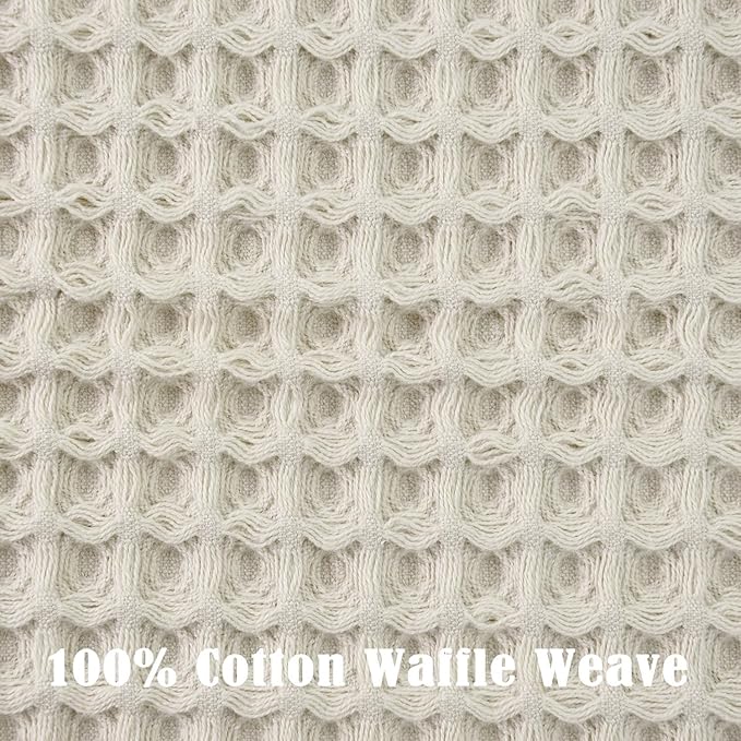 Jacquotha Waffle Hand Towels 5-Piece – Cotton, Quick Dry, Lint Free, 13” x 29”