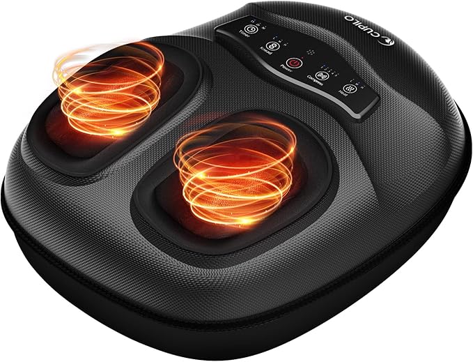 Shiatsu Foot Massager with Heat and Compression, FSA Eligible HSA, Heated Foot Massager for Plantar Fasciitis Neuropathy, Electric Massager for Foot Pain Relief and Circulation, Gifts for Women Men