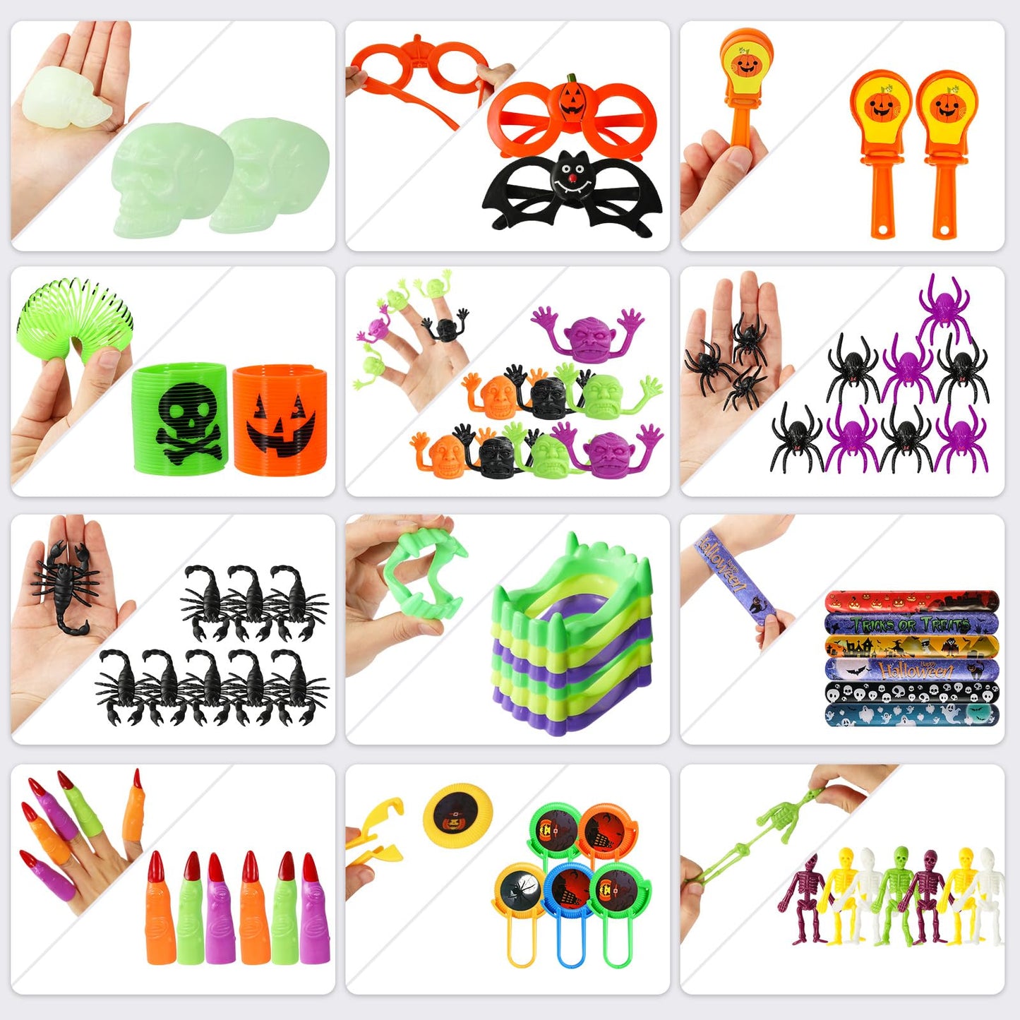 Max Fun 180pcs Halloween Party Toys Assortment for Kids Halloween Party Favors Prizes Box Toy Assortment Classroom (Large 180pcs party favors)