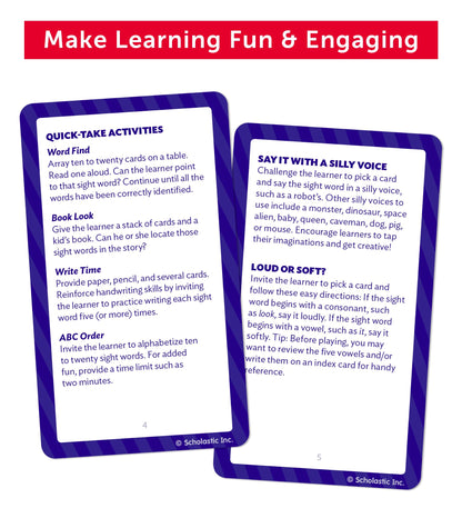 Scholastic Flash Cards: Sight Words