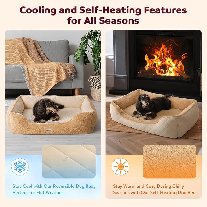 Cooling Orthopedic Dog Bed for Extra Large Dogs - Memory Foam for Joint Pain & Arthritis, XL Pet Bed w/Washable Removable Cover & Waterproof Liner, XXL Dog Sofa w/Raised Bolster & Non-Slip Base