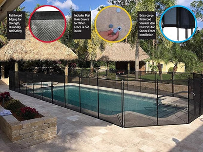 Safety Fence for In Ground Pool Size: 5', Black