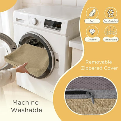 Recliner Cushions for Elderly 20x20x4 Inch Thick Large Recliner Seat Cushion with a Handle Square Non Slip Chair Pads with Washable Cover for Couch Armchair Chairs Beige