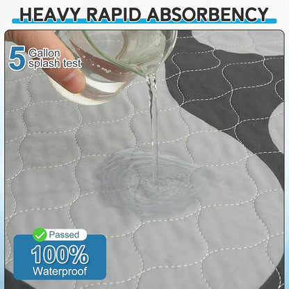 Washable Pee Pads for Dogs - 32”x25” 2PCS,Cute Paw Shape Whelping Pad for Puppy Training,Playpen Crate Bed Floor Protector, Reusable Dog Potty Pads Non-Slip,Super Absorbent & Odor Controlling