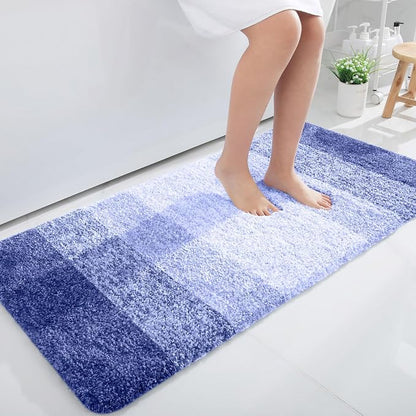 OLANLY Large Bathroom Rugs Mat 50x30, Extra Soft Absorbent Microfiber Bath Rugs, Rubber Backing, Quick Dry, Washable Bath Mats for Bathroom Floor, Tub and Shower, Home Decor Accessories, Blue-Violet