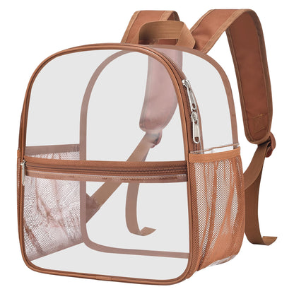 Oraben Clear Backpack Stadium Approved, 12 x 6 x 11 in, Small Transparent Backpack for Concerts, Sports Events, Festivals, Travel, Waterproof PVC, Adjustable Straps, Women Men