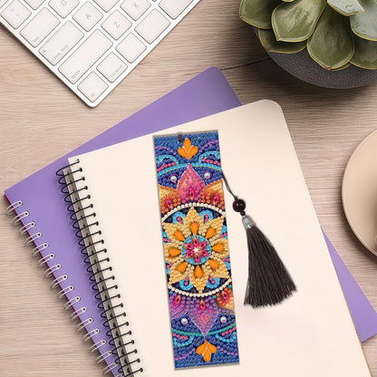 12 Pcs Mandala Diamond Painting Bookmarks,Diamond Art Bookmarks with Tassel, Diamond Art Painting Kits for Beginners Adults DIY Art Craft Gifts Book Decors