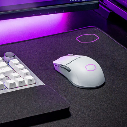 Cooler Master MM712 Wireless Gaming Mouse Black with Adjustable 19,000 DPI, 2.4GHz and Bluetooth , Ultraweave Cable, PTFE Feet, RGB Lighting and MasterPlus+ Software