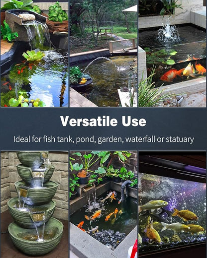 Pawfly 800 GPH Aquarium Submersible Water Pump (3000L/H, 45W) Ultra Quiet Water Fountain Pump with 8.2 ft. Lift Height Adjustable Water Pump for Fish Tanks Ponds Gardens Waterfalls Statuary and Sumps