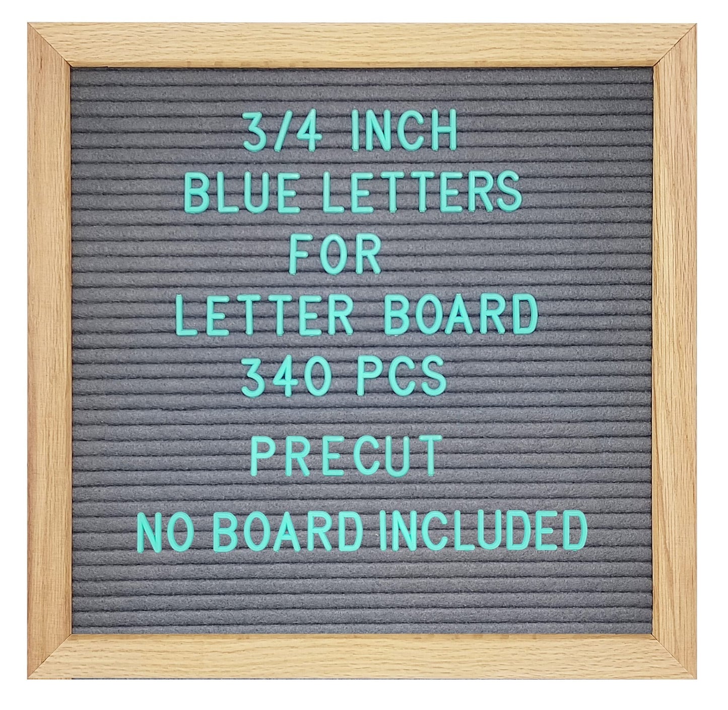 G GAMIT Felt Letter Board Letters Sets - Pre-cut 340pcs 3/4 Inch(0.75") Blue Letters with Canvas Bag(No Board Included)