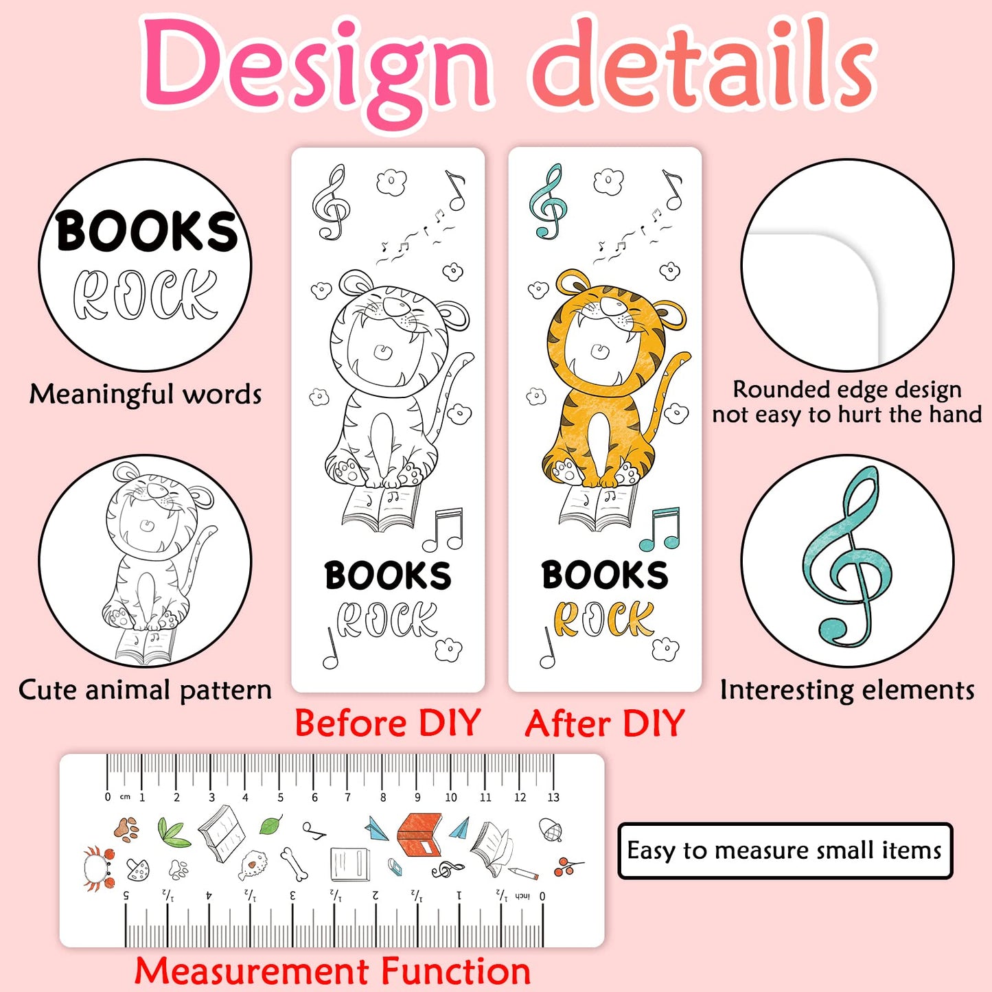 Anseal 120 PCS Color Your Own Bookmarks Bulk, DIY Bookmarks for Kids/Teens, Cute Animal Bookmarks for Reading Lover, 12 Styles Fun & Personalized Bookmark for Students, Classroom Rewards Supplies