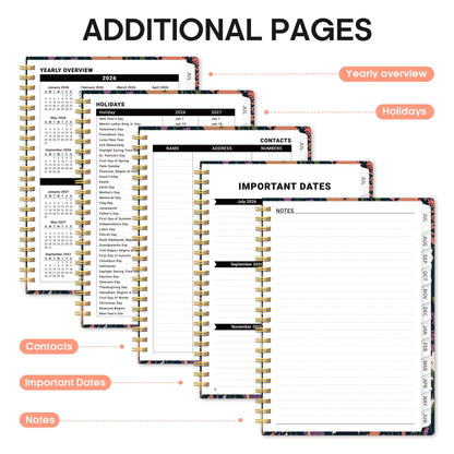 Planner 2026–2027, Weekly & Monthly Academic Organizer for School Year, Jul 2026–Jun 2027, Hardcover Planner with Tabs, Back to School Essential, 6.3" x 8.5", Wild Harmony