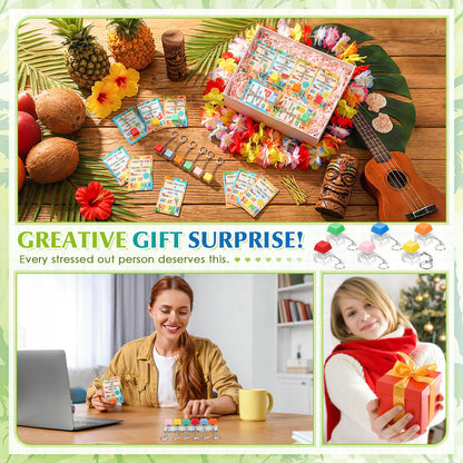 Seenelling 24 Set End of The School Year Gifts for Students Keyboard Fidget Clicker Keychain with Cards and Twist Ties Summer 2026 Graduation Party Favors for Last Day of School Gifts Prizes