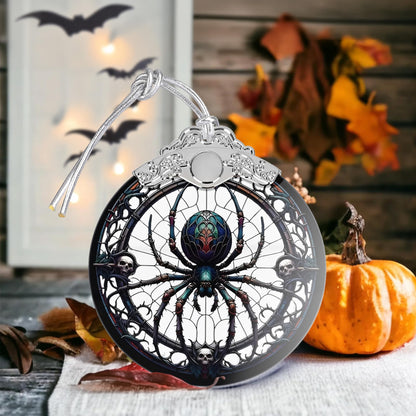 Christmas Ornament, Stained Glass Ornament, Christmas Decorations for Tree, Holiday Ornament, Unique Gift Idea - Dark Spider