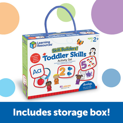 Learning Resources Skill Builders Toddler Skills - 41 Piece Set, Ages 2 and Up, Homeschool Activities, Preschool Supplies, Teaching Cards, Back to School Materials