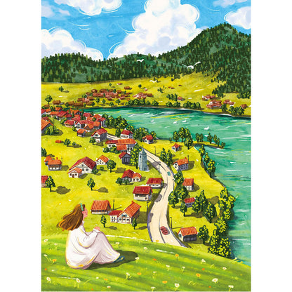 TangMosaic Puzzles for Adults 1000 Pieces, Jigsaw Puzzle for Adults, Fun Challenging Puzzle, Mountain Top Calm Puzzles Game, Interlock Perfectly No Dust, Gifts for Easter Mother’s Day