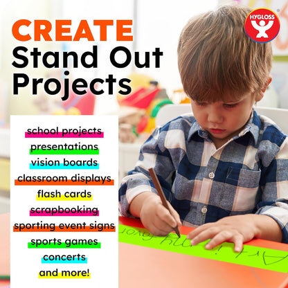 Hygloss Small Poster Board 4x11 - 50 Neon Red Single Color Poster Boards Bulk Pack - 10 Pt. Thickness Colored Poster Board Paper for Projects, Flash Cards, Signs - Posterboard Multipack 4" x 11"