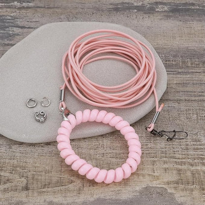 Bird Harness Flying Training Rope 3M for Parrots Pigeons and Budgerigars with 4# Ring (Pink)