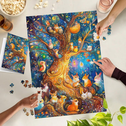 TangMosaic Treehouse Family Jigsaw Puzzle, 1000 Piece Puzzle for Adults, Impossible Hard Difficult Challenging Puzzles for Adults 1000 Pieces, Home Decoration Puzzle, Interlock Perfectly No Dust