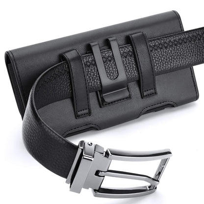 BECPLT for Motorola Edge 50 Ultra & G64 G73 X40 Edge 40 G Power 5G Holster Case, Leather Pouch with Belt Clip & Loops & Card Holder for Moto G84 G54 G14 G53 G7 Z3 Play