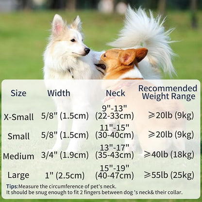 Mile High Life Genuine Leather Dog Collar, Soft Cotton Pet Collars with Heavy Metal Buckle for Small Large Dogs (Red, M Neck 15"-18")