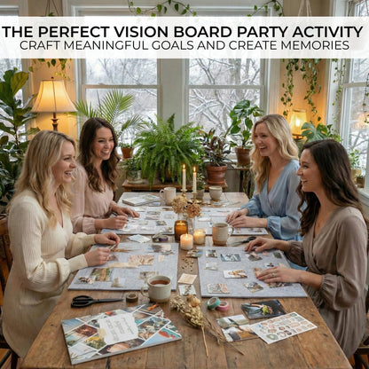 Inspirational Vision Board Kit – Complete Set with Vision Board Book & Felt Board, Motivational Pictures & Quotes to Map Your Goals & Dreams - The Perfect Supplies to Visualize Goal Setting & Success